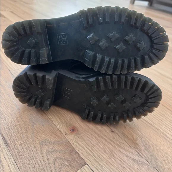 Dr. Martens Black Combat Boots with Rugged Sole - Picture 3 of 6